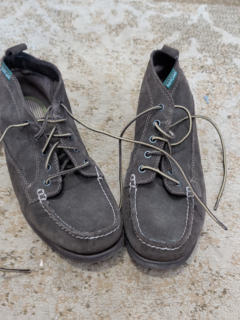 Men's Casual Suede Moc Toe Chukka Boots - Dark Brown